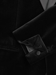 Reiss Black Diamond Velvet Single-Breasted Tuxedo Jacket - Image 7 of 7