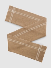 Reiss Camel Liana Wool-Cashmere Fringed Scarf - Image 1 of 5