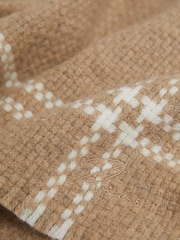 Reiss Camel Liana Wool-Cashmere Fringed Scarf - Image 4 of 5