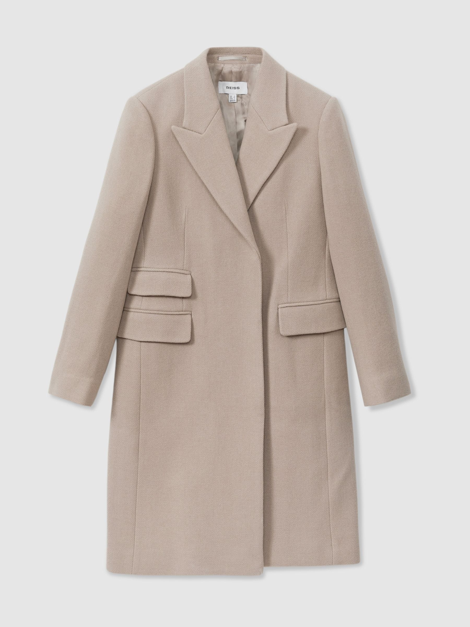 Buy Lipsy Camel Premium Wool Blend Self Tie Wrap Trench Coat