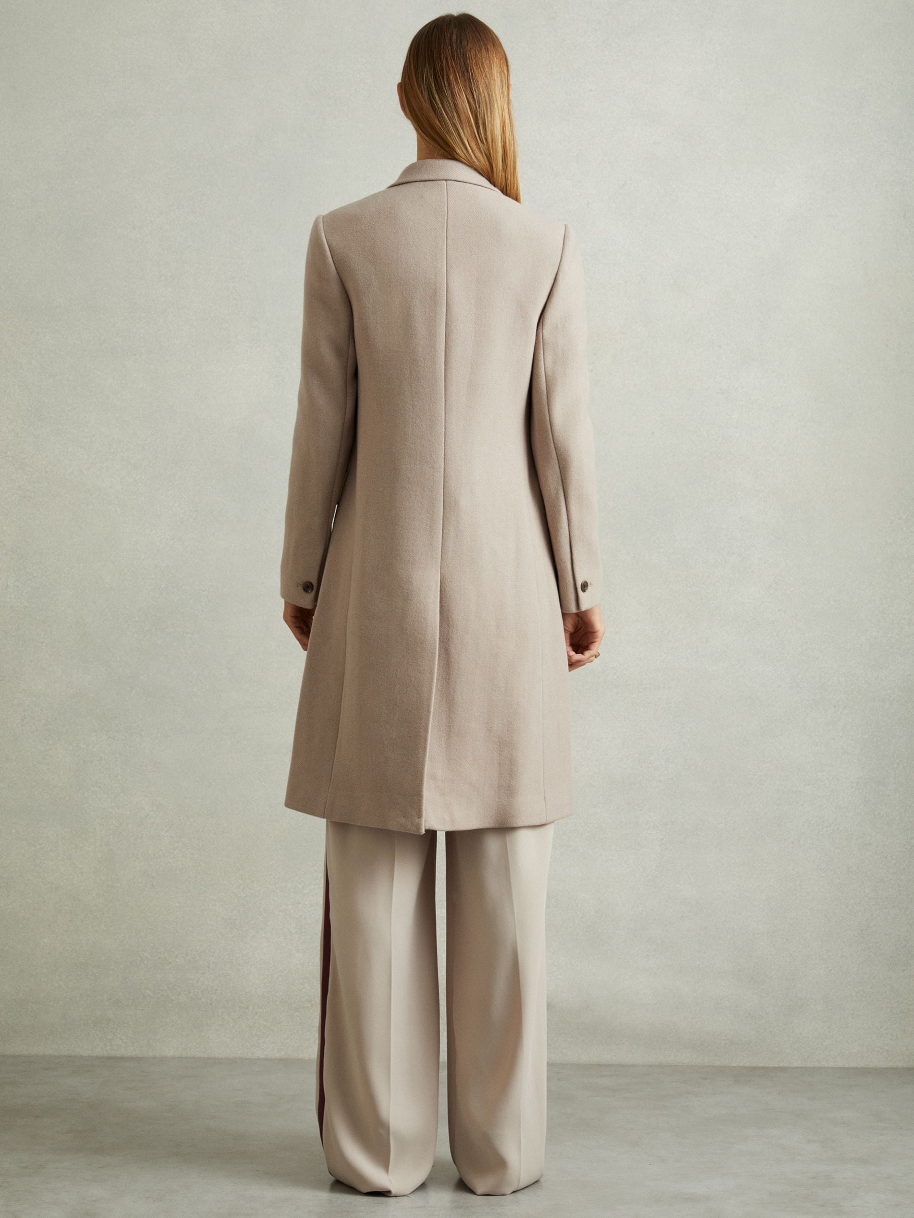 Buy Reiss Stone Louis Wool Blend Coat from Next Luxembourg