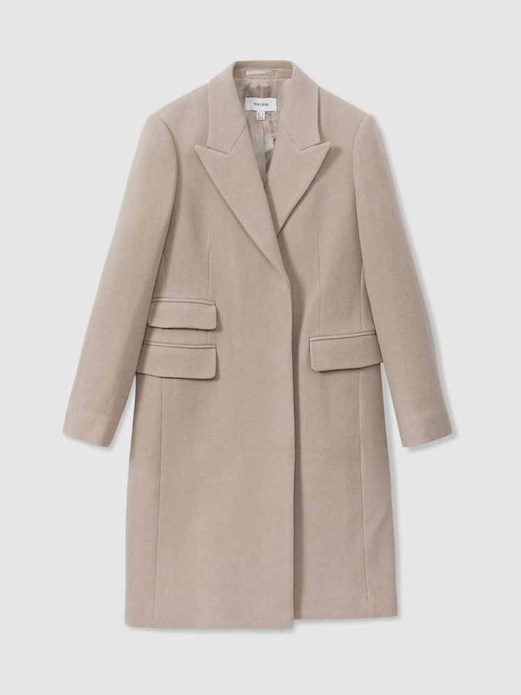 Reiss Stone Louis Petite Wool-Blend Coat - Image 2 of 7