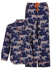 Cyberjammies Blue Printed Long Sleeve Pyjamas Set - Image 4 of 4