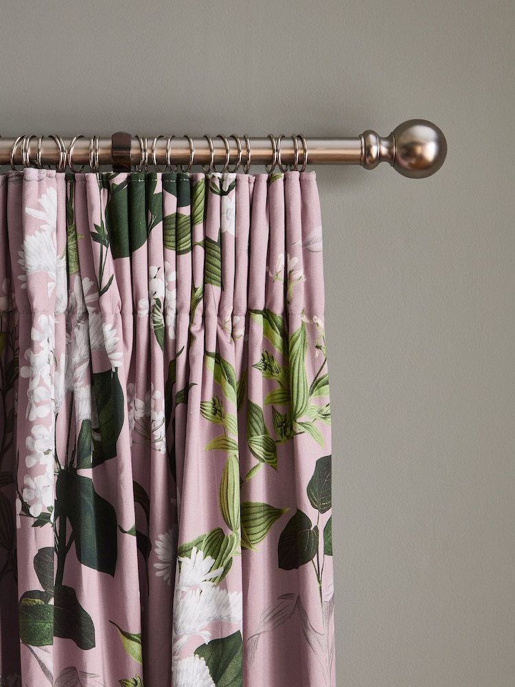 Sateen Floral Print Blackout/Thermal Pencil Pleat Curtains - Bild 1 von 7 Sateen Floral Print Blackout/Thermal Pencil Pleat Curtains - Bild 1 von 7