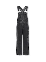 ONLY KIDS Black Carpenter 100% Cotton Denim Dungarees - Image 1 of 2