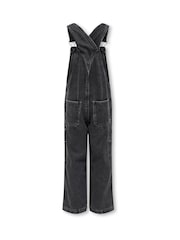 ONLY KIDS Black Carpenter 100% Cotton Denim Dungarees - Image 2 of 2