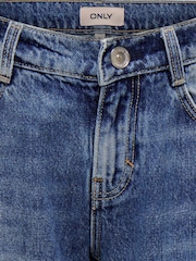ONLY KIDS Blue Loose 100% Cotton Fold Up Jeans - Image 4 of 4