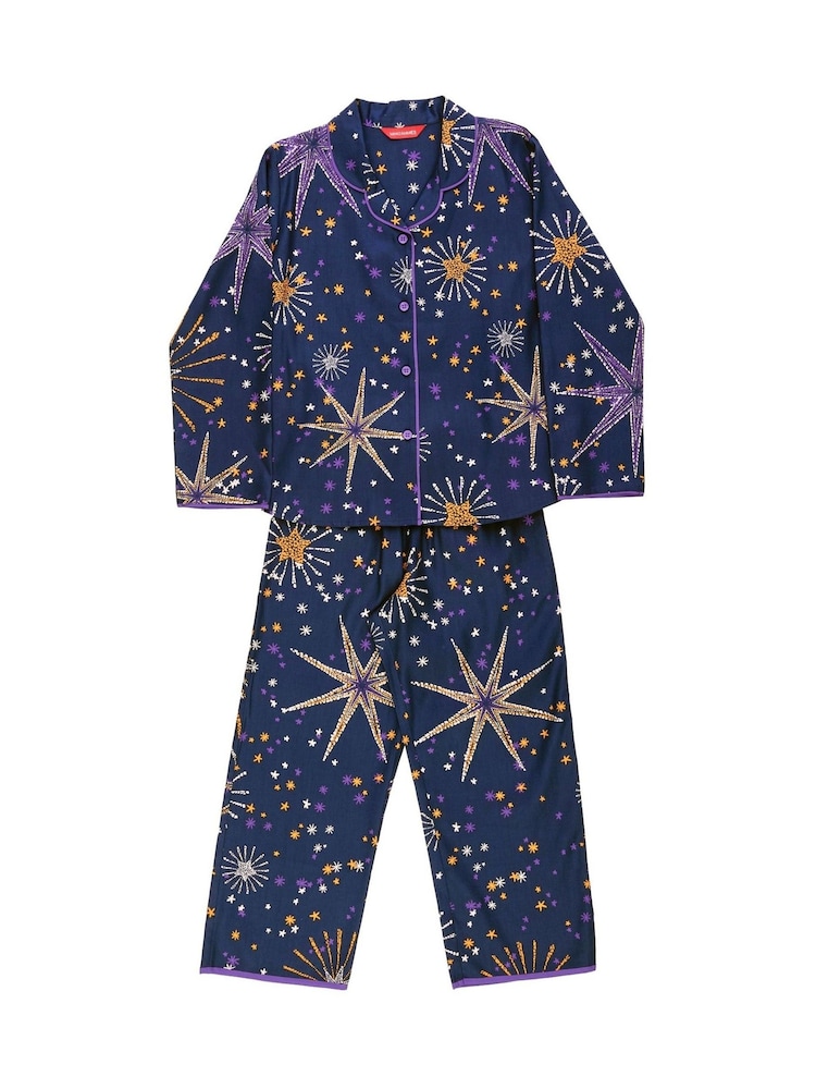 Minijammies Printed Long Sleeve 100% Cotton Pyjama Set - Image 4 of 4