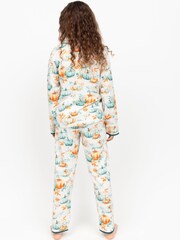 Minijammies Printed Long Sleeve 100% Cotton Pyjama Set - Image 3 of 4