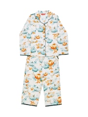 Minijammies Printed Long Sleeve 100% Cotton Pyjama Set - Image 4 of 4