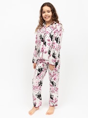 Minijammies Printed Long Sleeve 100% Cotton Pyjama Set - Image 3 of 4