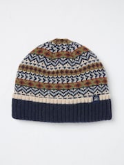 FatFace Navy Whistler Beanie - Image 1 of 2
