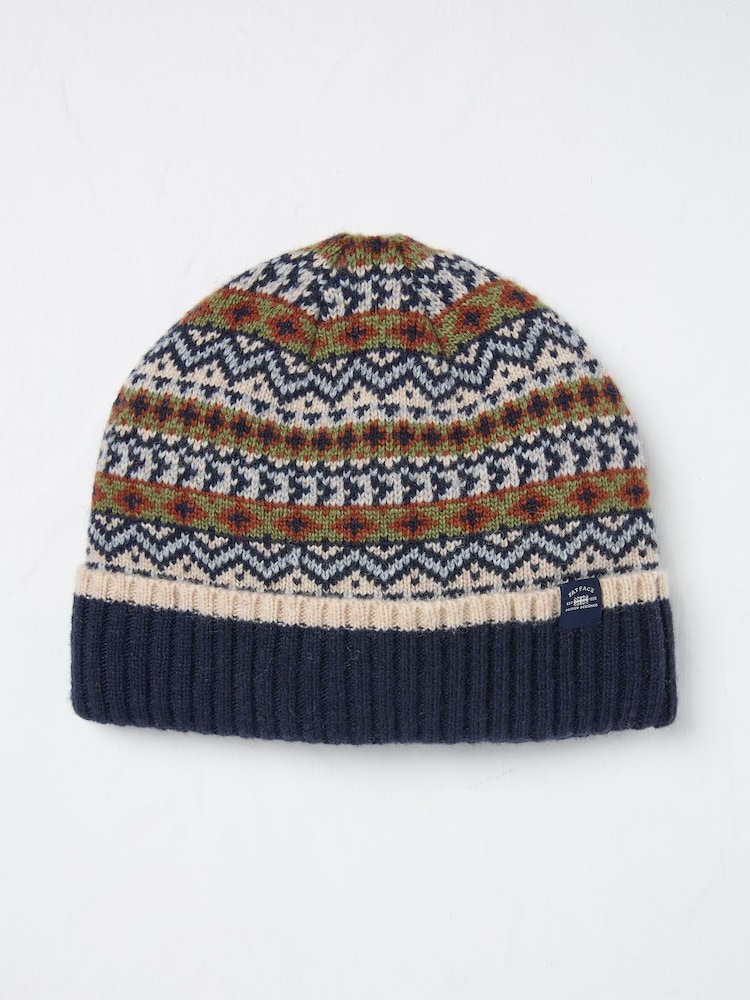 FatFace Navy Whistler Beanie - Image 1 of 2