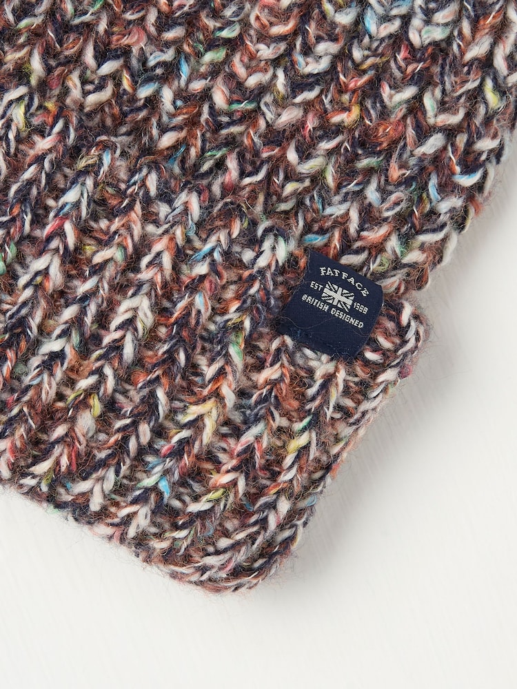 FatFace Red Twist Beanie - Image 2 of 2