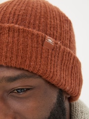 FatFace Sebastian Burnt Orange Rib Beanie - Image 4 of 4