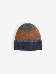 FatFace Navy Colourblock Hat And Scarf Gift Set - Image 2 of 4