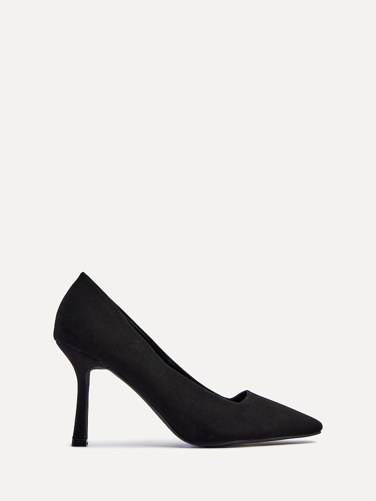 Linzi Black Colette Squared Toe Stiletto Closed Toe Court Heels - Image 2 of 5