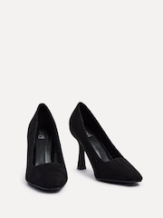 Linzi Black Colette Squared Toe Stiletto Closed Toe Court Heels - Image 3 of 5