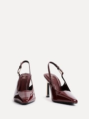 Linzi Red Lizzie Courts With Gold Chrome Stiletto Heels - Image 4 of 6