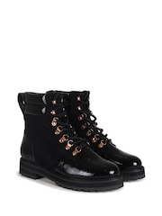 Linzi Black Astrid Court Front Heels With Buckle Detail - Image 3 of 4