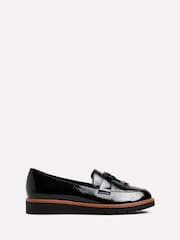 Linzi Black Nancy Patent Loafers With Tassel Detail - Image 2 of 5