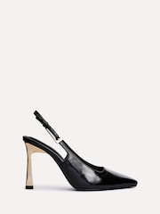 Linzi Black Lizzie Courts With Gold Chrome Stiletto Heels - Image 2 of 5