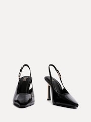 Linzi Black Lizzie Courts With Gold Chrome Stiletto Heels - Image 3 of 5