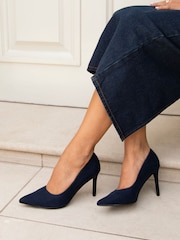 Linzi Blue Opera Stiletto Closed Toe Court Heels - Image 1 of 5