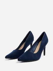 Linzi Blue Opera Stiletto Closed Toe Court Heels - Image 4 of 5