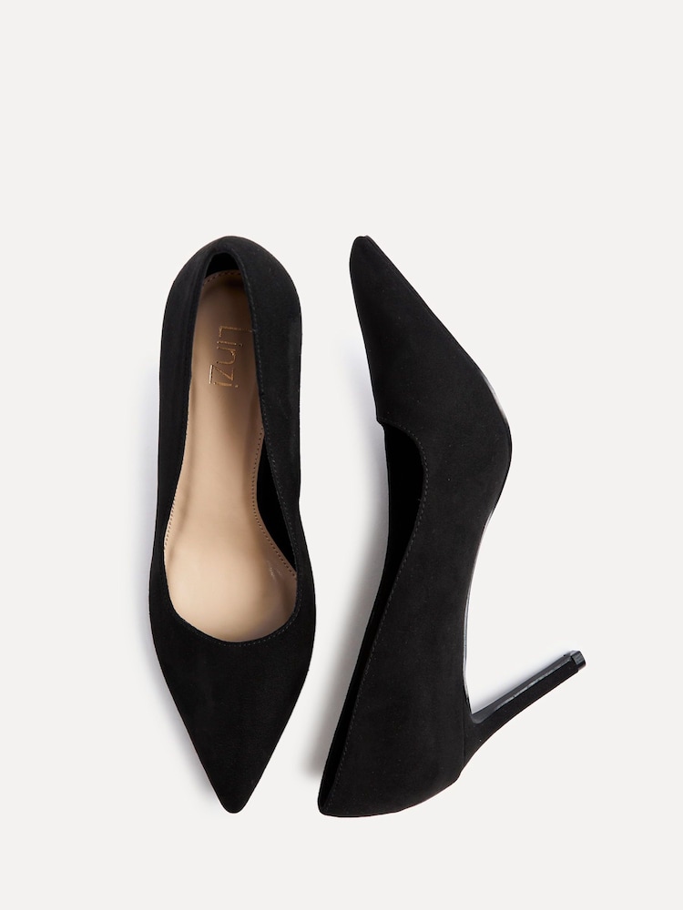 Linzi Black Opera Stiletto Closed Toe Court Heels - Image 3 of 5