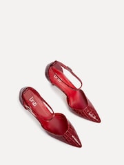 Linzi Red Maci Stiletto Court Heels With Ankle Strap - Image 6 of 6