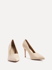 Linzi Nude Opera Stiletto Closed Toe Court Heels - Image 3 of 5