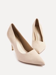 Linzi Nude Opera Stiletto Closed Toe Court Heels - Image 4 of 5