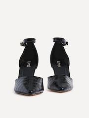 Linzi Navy Maci Stiletto Court Heels With Ankle Strap - Image 4 of 5