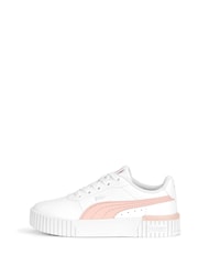 Puma White Carina 2.0 Kids Trainers - Image 2 of 5
