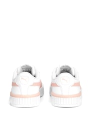 Puma White Carina 2.0 Kids Trainers - Image 3 of 5