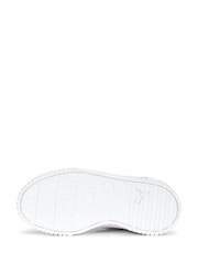Puma White Carina 2.0 Kids Trainers - Image 5 of 5