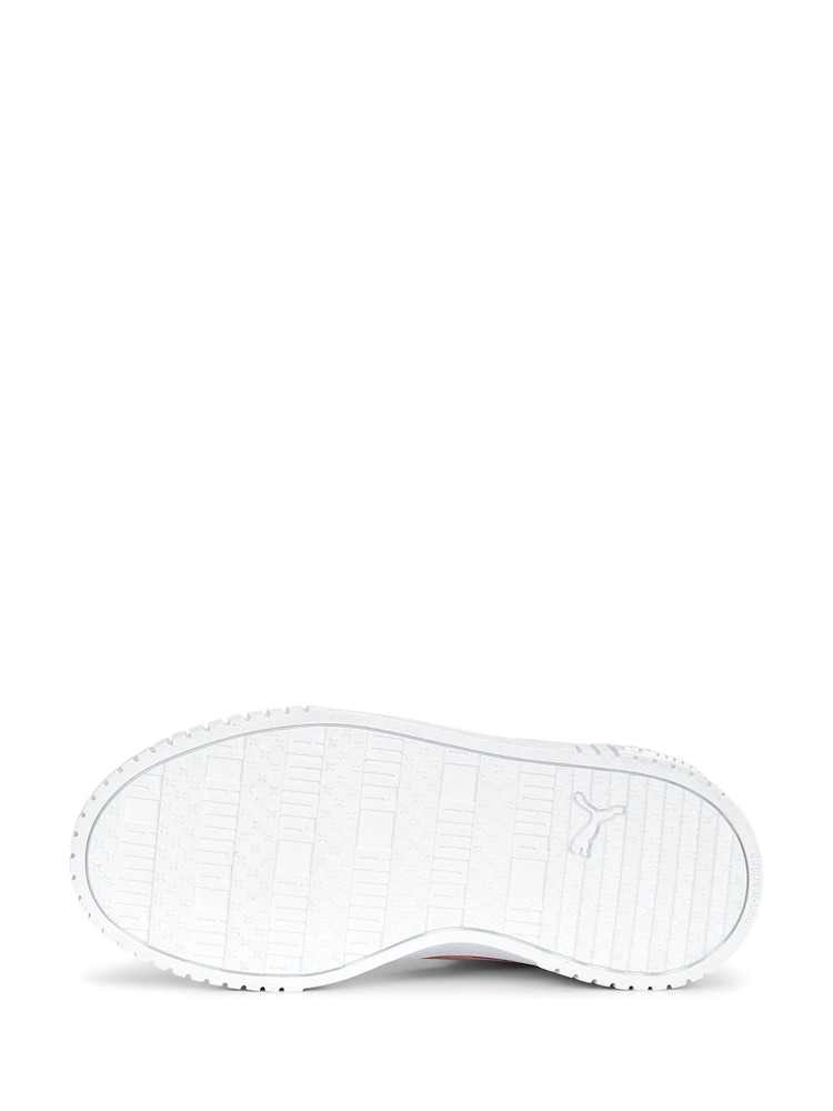 Puma White Carina 2.0 Kids Trainers - Image 5 of 5