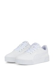 Puma White Carina 2.0 Kids Trainers - Image 3 of 6