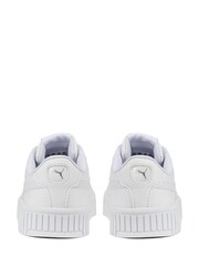 Puma White Carina 2.0 Kids Trainers - Image 4 of 6