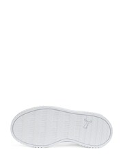 Puma White Carina 2.0 Kids Trainers - Image 6 of 6
