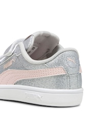 Puma Grey PUMA Smash 3.0 Glitz Glam Toddlers' Trainers - Image 6 of 6