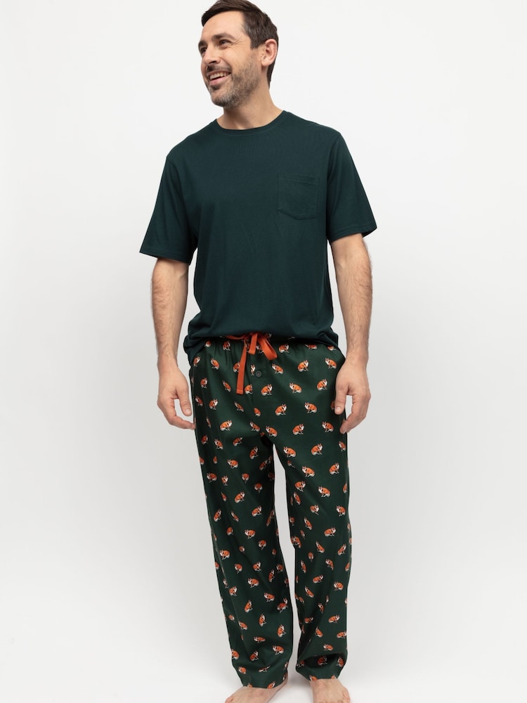 Cyberjammies Mens Printed Pyjamas Bottoms and Solid Jersey T-Shirt - Bild 1 von 3 Cyberjammies Mens Printed Pyjamas Bottoms and Solid Jersey T-Shirt - Bild 1 von 3