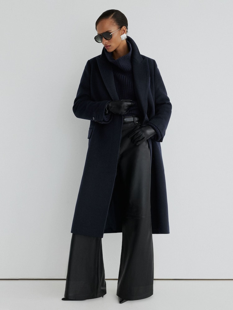 Atelier Wool-Blend Double-Breasted Long Coat - Image 1 of 11