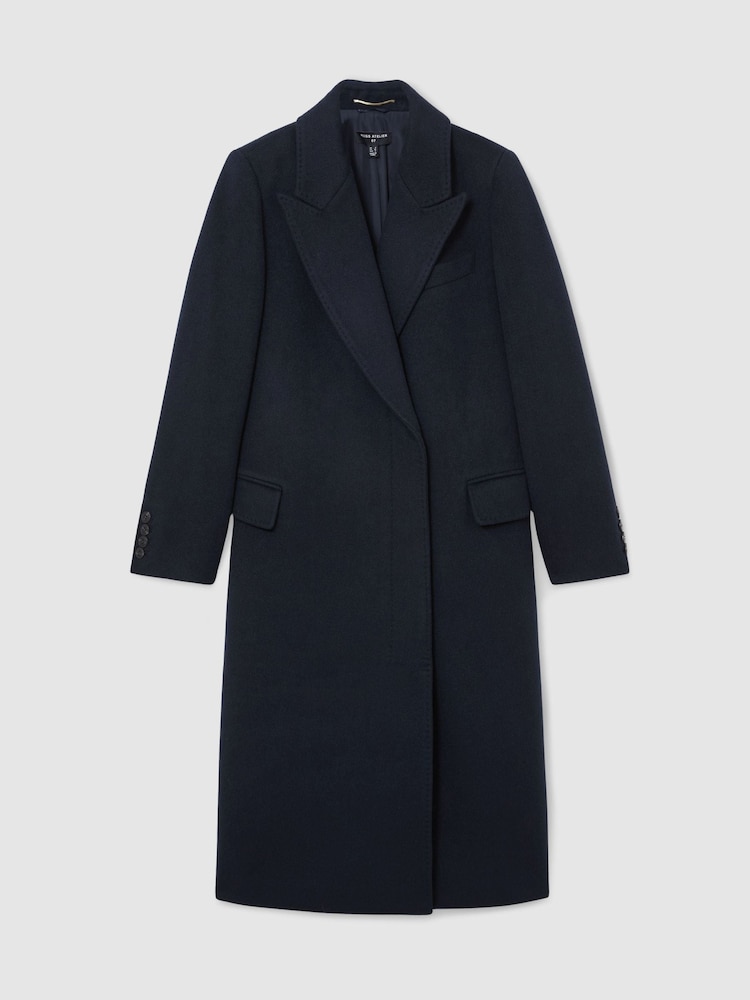 Atelier Wool-Blend Double-Breasted Long Coat - Image 2 of 11