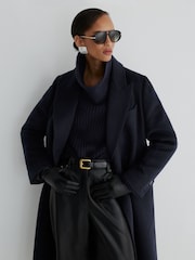 Atelier Wool-Blend Double-Breasted Long Coat - Image 3 of 11