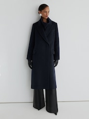 Atelier Wool-Blend Double-Breasted Long Coat - Image 7 of 11