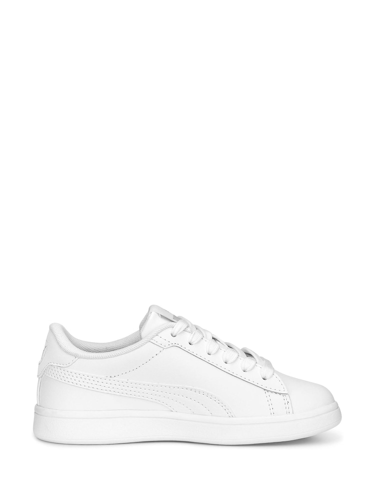 Puma Light White Girls Smsah 3.0 L Glitter Sneakers - Image 1 of 5