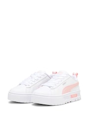 Puma White Mayze Kids' Trainers - Image 3 of 6