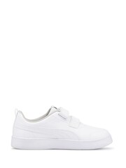 Puma White Courtflex V2 Kids' Trainers - Image 1 of 6